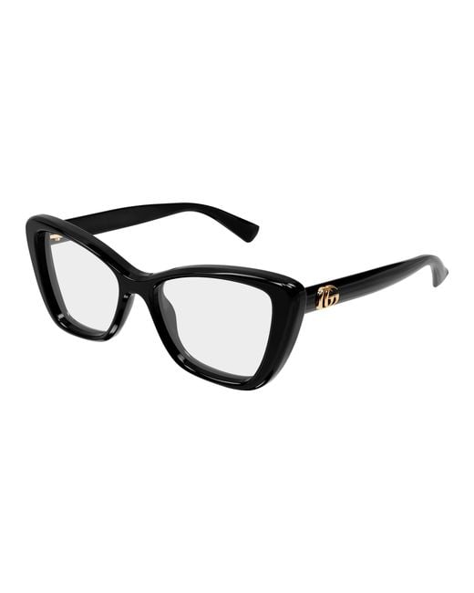 Gucci Black Gg1977O 001 Optical Frames Injected Transparent Cat Eye