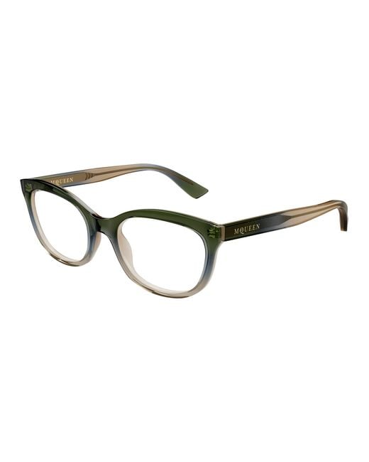 McQueen Black Am0569O 006 Optical Frames Acetate Transparent Cat Eye