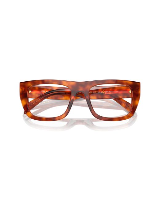 Prada Black Pr A17V 18R1O1 Optical Frames Acetate Transparent Squared Normal