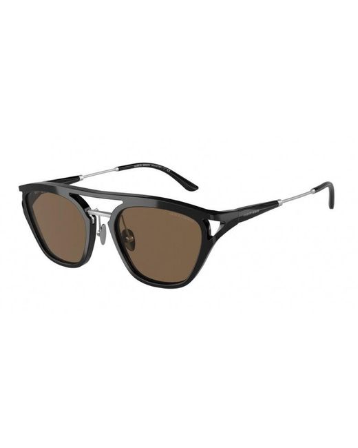 Giorgio Armani Black Ar8158 500173 Sunglasses Plastic Dark Squared for men