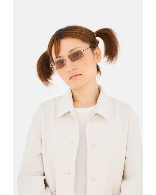 Retrosuperfuture Gray Bm5 Chopper Marble Sunglasses Metal Squared Normal