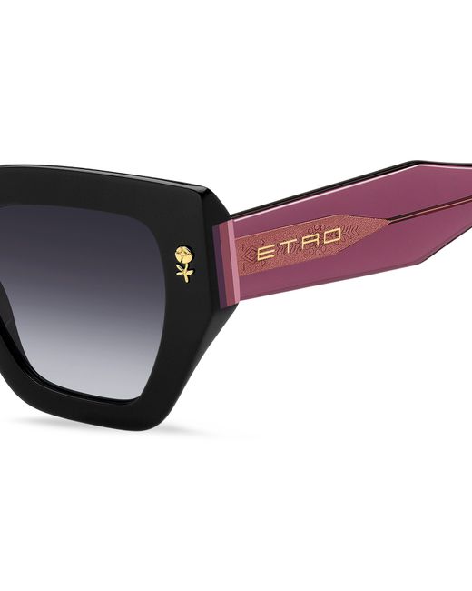Etro Black 0010/S Hk8/9O Sunglasses Acetate Squared Normal Shaded
