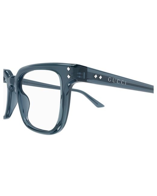 Gucci Black Gg1895O 003 Optical Frames Acetate Transparent Squared for men