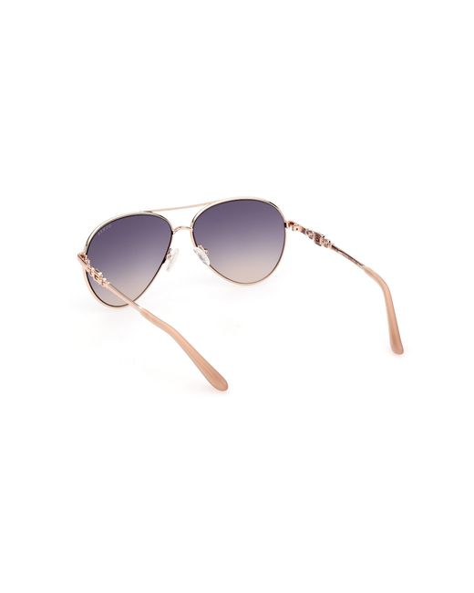 Guess Black Gu7885-H 28W Sunglasses Metal Pilot Normal Shaded