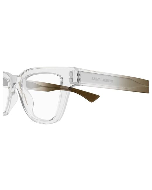 Saint Laurent Black Sl 789 Jacques Opt 003 Optical Frames Acetate Transparent Squared for men
