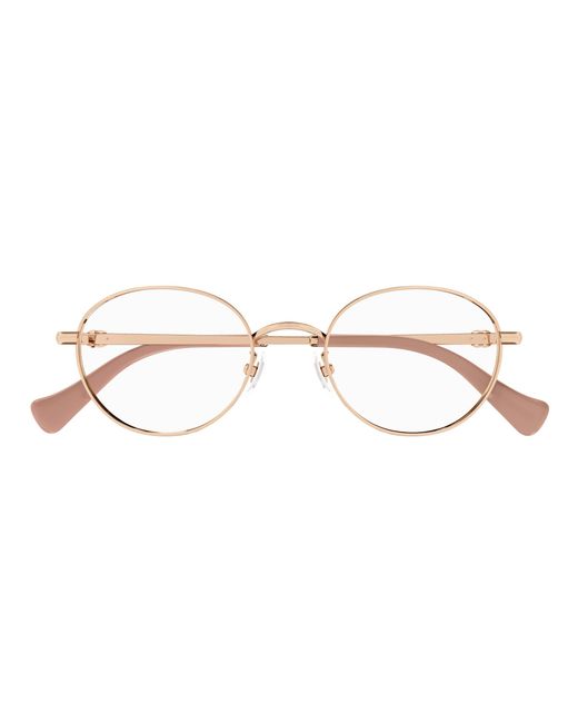 Gucci Black Gg1608Ok 002 Optical Frames Titanium Transparent Round