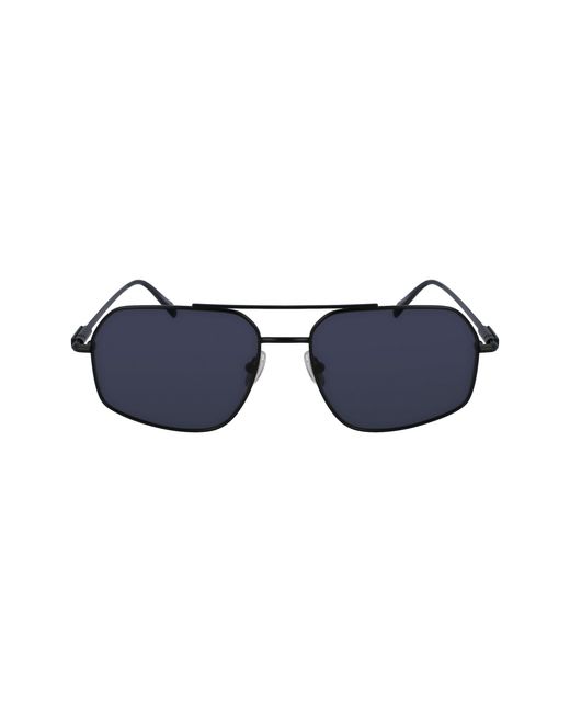 Ferragamo Black Sf313S 002 Sunglasses Metal Squared Normal Normal for men