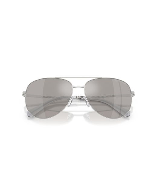 Michael Kors Black Mk1172 Perledo 18936G Sunglasses Metal Pilot Mirrored