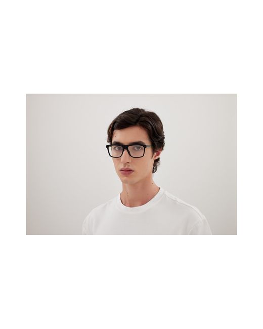 Gucci Black Gg1820O 006 Optical Frames Acetate Transparent Squared for men