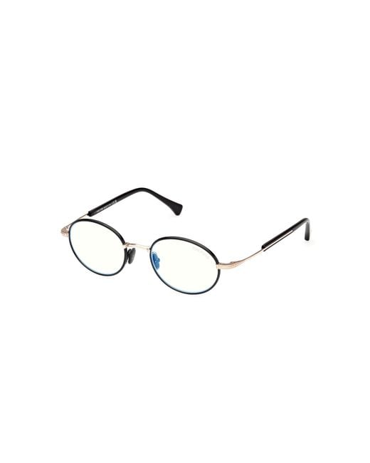 Tom Ford Black Ft5973-B 005 Optical Frames Metal Round Normal for men