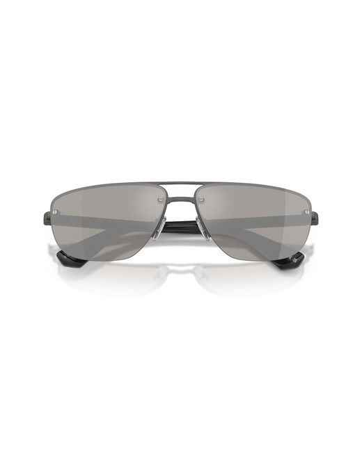 Burberry Black Be3164 13166G Sunglasses Metal Geometric Mirrored for men