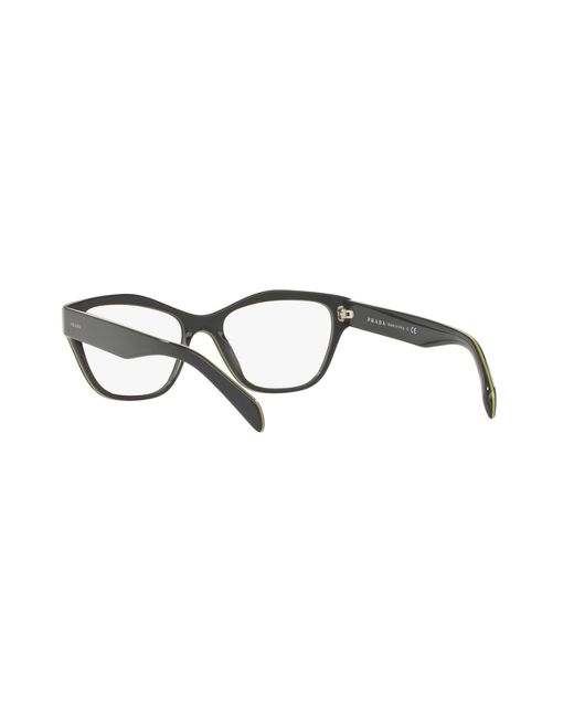 Prada Black Pr 27Sv Ur01O1 Optical Frames Outlet Plastic Cat Eye