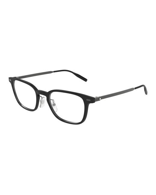 Montblanc Black Mb0467Ol 013 Optical Frames Injected Transparent Squared for men