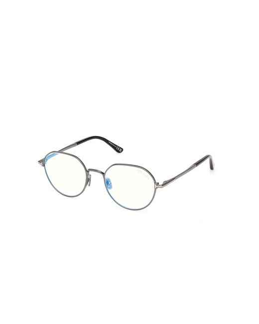 Tom Ford Black Ft6127-B 008 Optical Frames Metal Round Normal for men