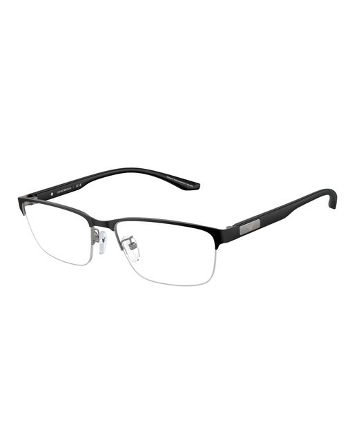 Emporio Armani Black Ea1147 3366 Optical Frames Metal Transparent Pillow Normal for men