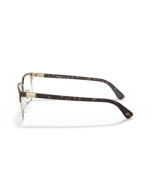 Prada Black Pr 54Tv 01U1O1 Optical Frames Metal Squared Normal for men