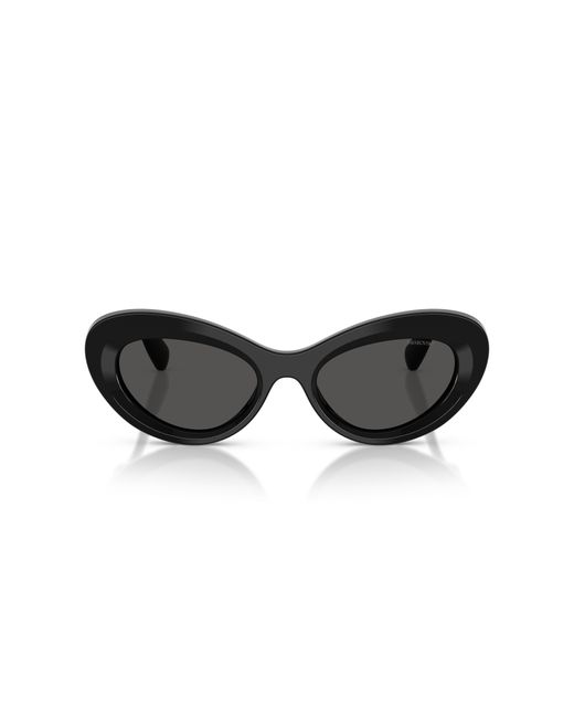 Swarovski Black Sk6061U 100187 Sunglasses Acetate Cat Eye Normal