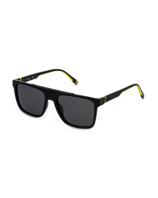 Fila Black Sfid20 Z42P Sunglasses Injected Smoke Squared for men