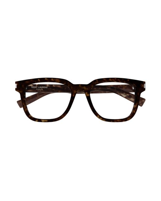 Saint Laurent Black Sl 711 Opt 002 Optical Frames Acetate Transparent Squared for men
