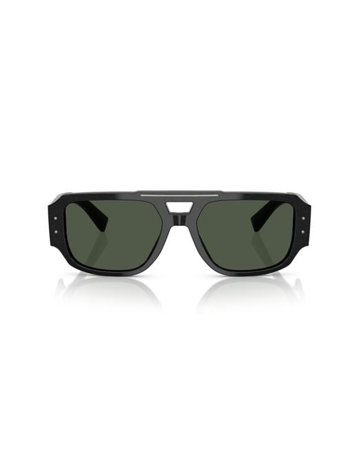 Dolce & Gabbana Black Dg4482 28209A Sunglasses Acetate Pilot Polarized for men