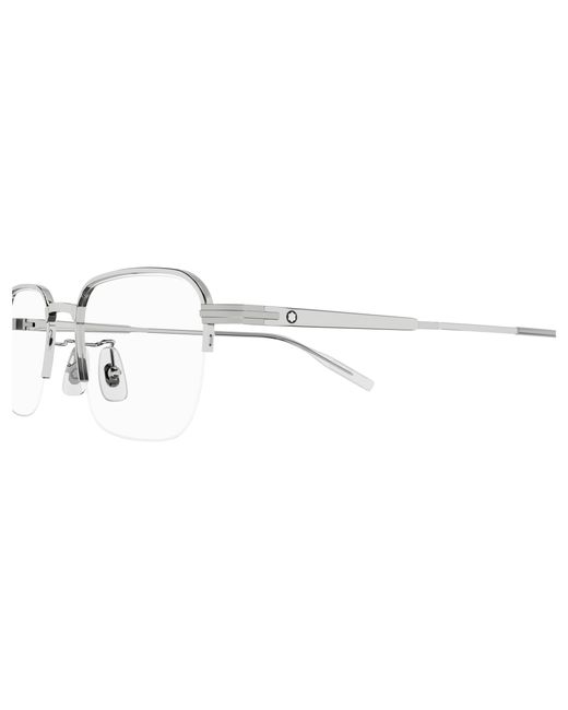 Montblanc Black Mb0220Oa 004 Optical Frames Metal Squared for men