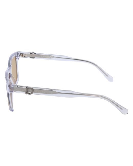 Ferragamo Black Sf2060Se 020 Sunglasses Ocher Squared Normal for men