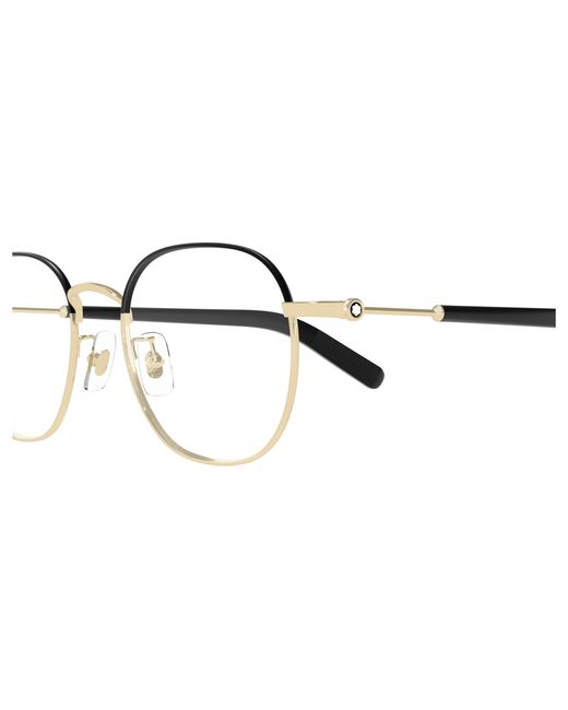 Montblanc Black Mb0425Oa 003 Optical Frames Metal Transparent Squared for men