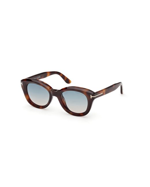 Tom Ford Black Ft1344 Nika-02 53P Sunglasses Acetate Round Normal