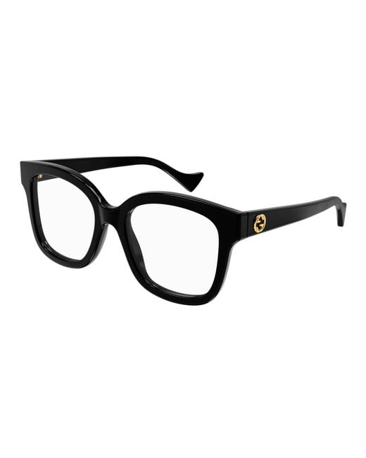 Gucci Black Gg1258O 004 Optical Frames Plastic Squared