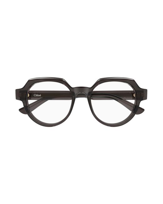 Chloé Black Ch0379O 001 Optical Frames Acetate Transparent Geometric