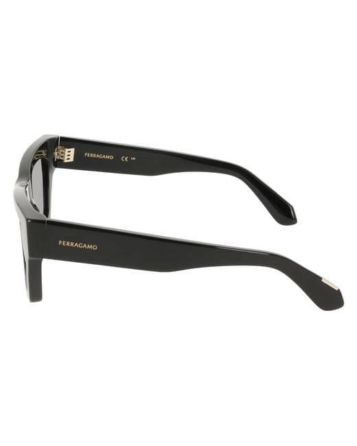 Ferragamo Black Sf2105S 001 Sunglasses Acetate Cat Eye Normal