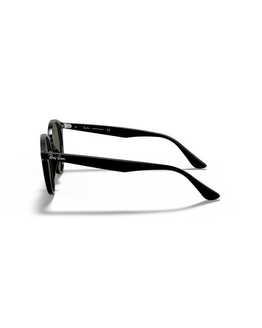 Ray-Ban Rb4380n Blaze Round Sunglasses, Matte Black/green, 37 Mm