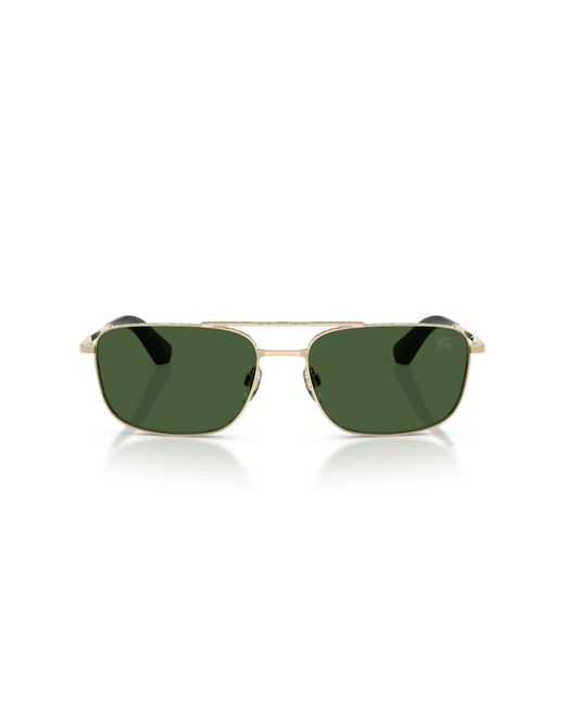 Burberry Green Be3170 110971 Sunglasses Metal Pilot Normal for men
