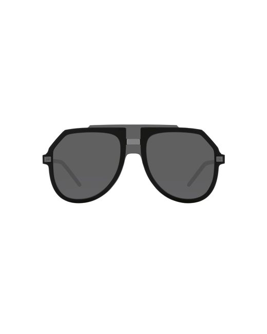 Dolce & Gabbana Black Dg6195 501/6G Sunglasses Injected Pilot Mirrored Mirror for men