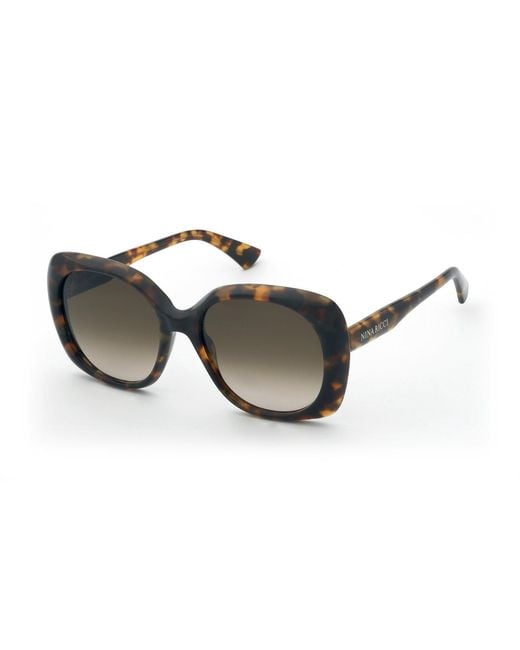 Nina Ricci Black Snr457 0745 Sunglasses Acetate Squared Normal Nuanced