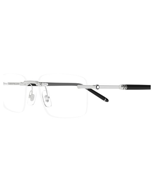 Montblanc Black Mb0480O 003 Optical Frames Metal Transparent Squared for men