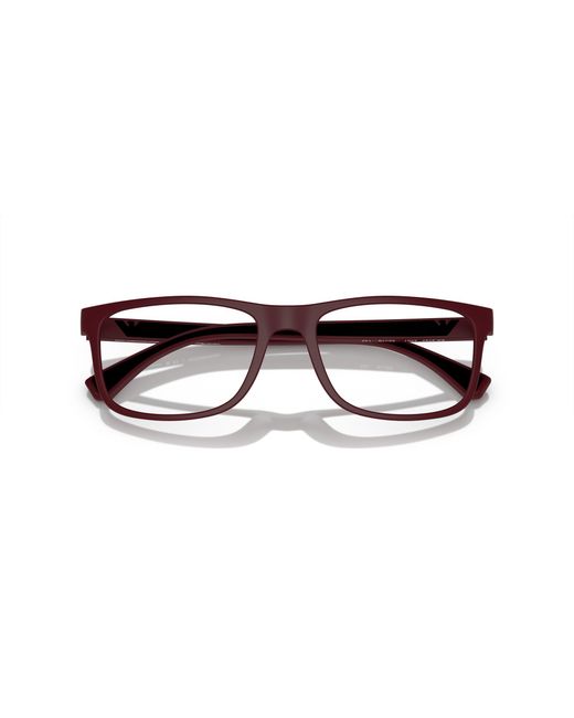 Emporio Armani Black Ea3147 5261 Optical Frames Injected Transparent Squared Normal for men