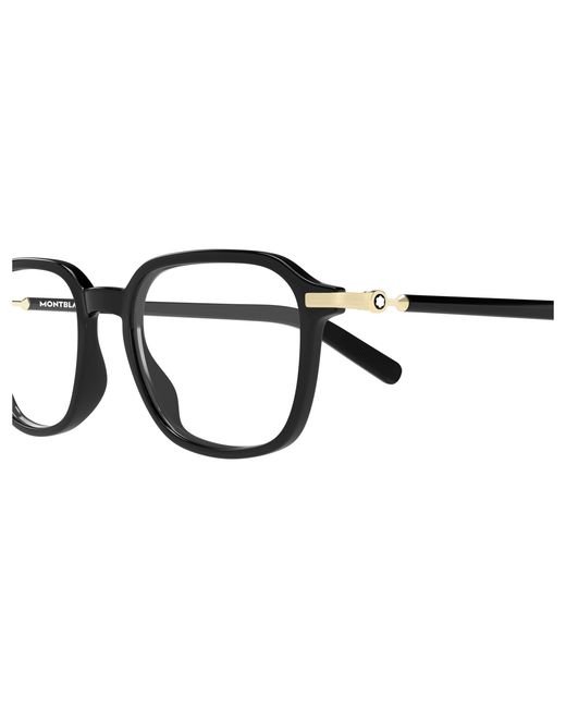 Montblanc Black Mb0462O 003 Optical Frames Injected Transparent Squared for men