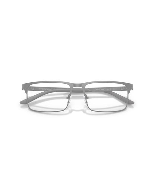 Emporio Armani Black Ea1170 3398 Optical Frames Metal Squared Normal for men