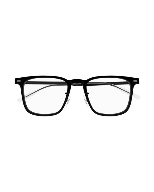 Montblanc Black Mb0395On 002 Optical Frames Injected Transparent Squared for men