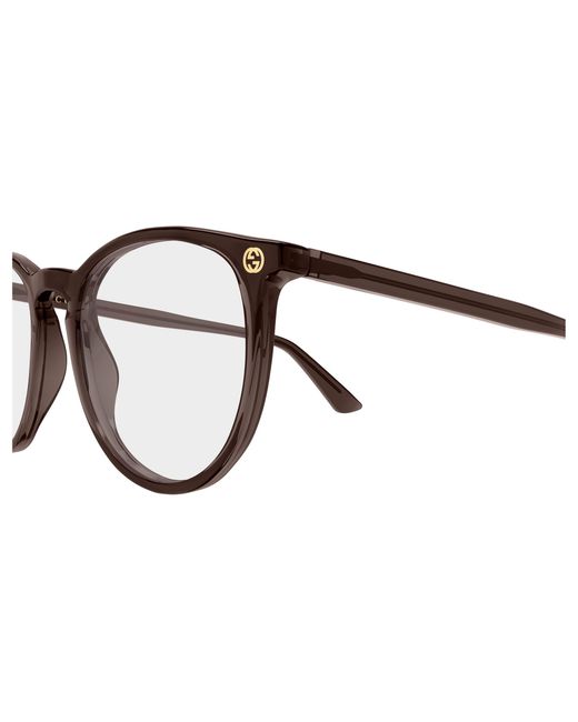Gucci Black Gg0027O 017 Optical Frames Acetate Transparent Round
