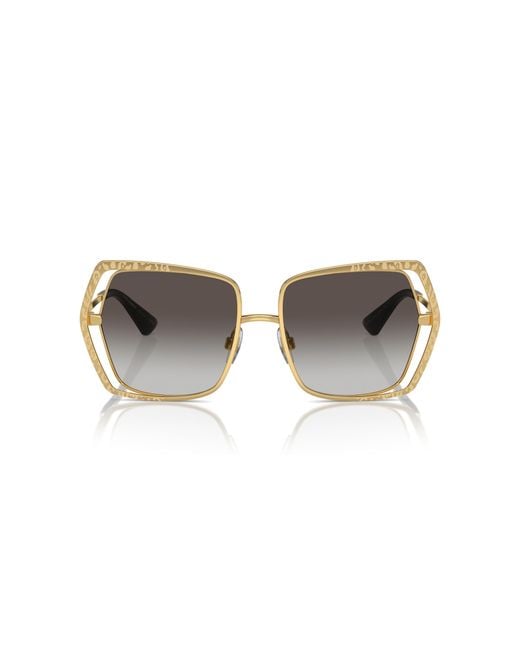 Dolce & Gabbana Black Dg2306 02/8G Sunglasses Metal Butterfly Normal Shaded