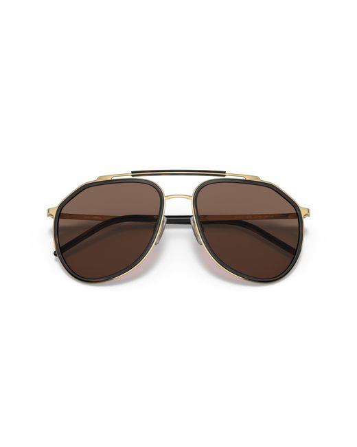 Dolce & Gabbana Black Dg2277 02/73 Sunglasses Metal Pilot Normal for men