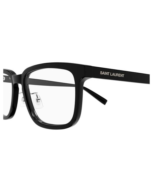 Saint Laurent Black Sl 916/F 001 Optical Frames Acetate Transparent Squared