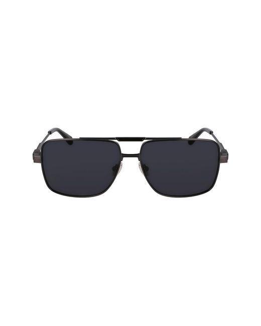 Ferragamo Black Sf318S 018 Sunglasses Titanium Squared Normal for men