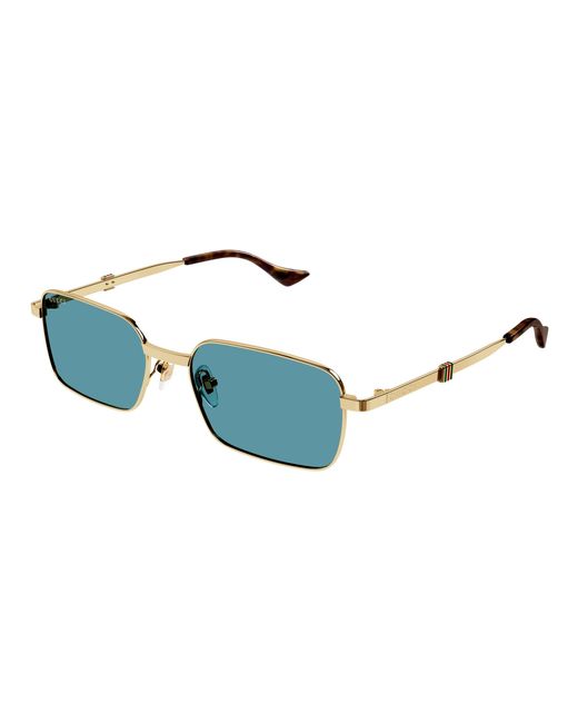 Gucci Black Gg1495S 003 Sunglasses Metal Squared for men