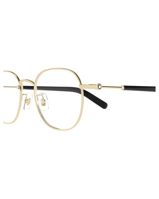 Montblanc Black Mb0425Oa 002 Optical Frames Metal Transparent Squared for men