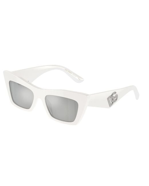 Dolce & Gabbana Black Dg4435 33128V Sunglasses Acetate Cat Eye Normal Mirror