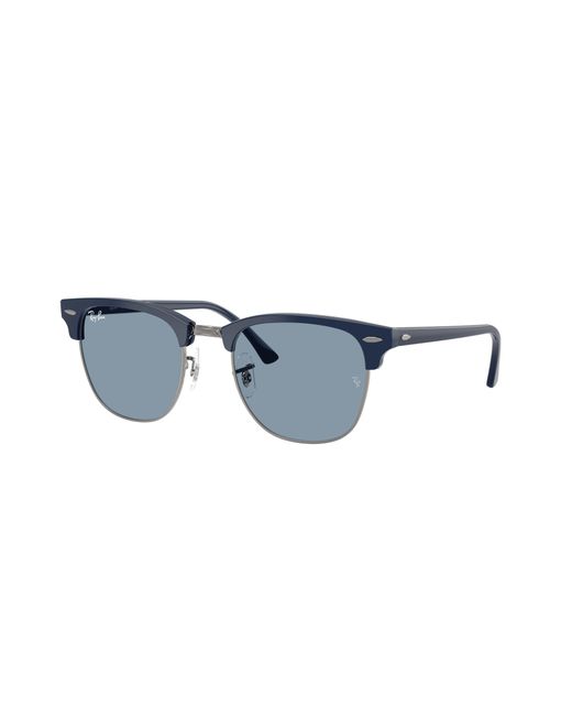 Ray-Ban Black Rb3016f Clubmaster Low Bridge Fit Square Sunglasses