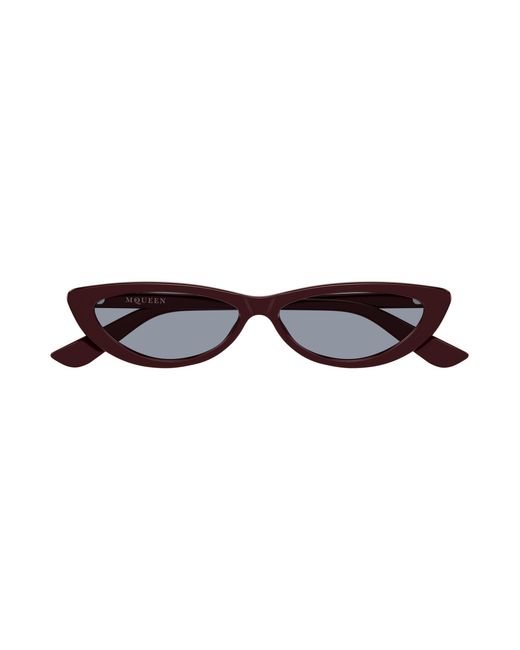 McQueen Black Am0535S 004 Sunglasses Acetate Light Round